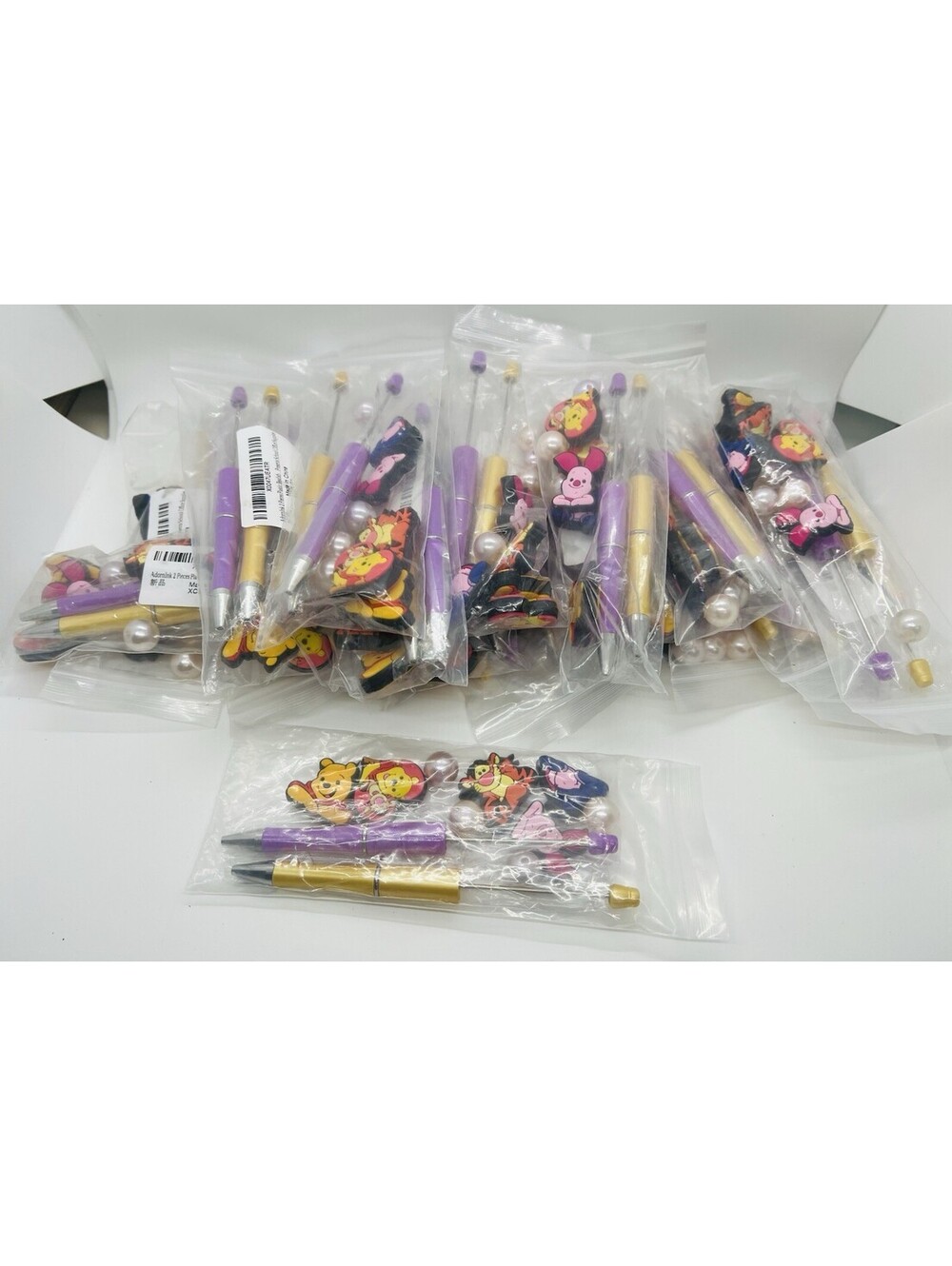 Wholesale DIY Ink Pen Kit Lot Disney pooh tigger eeyore piglet beaded new